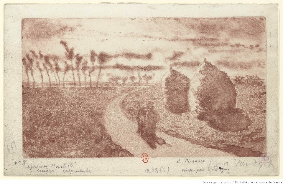 Pissarro - Crépuscule, 3e état, btv1b69551145