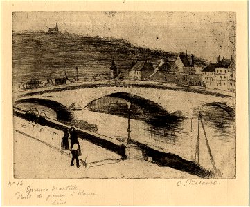 Pissarro - Le Pont de Pierre, à Rouen, 1949,0411.2610