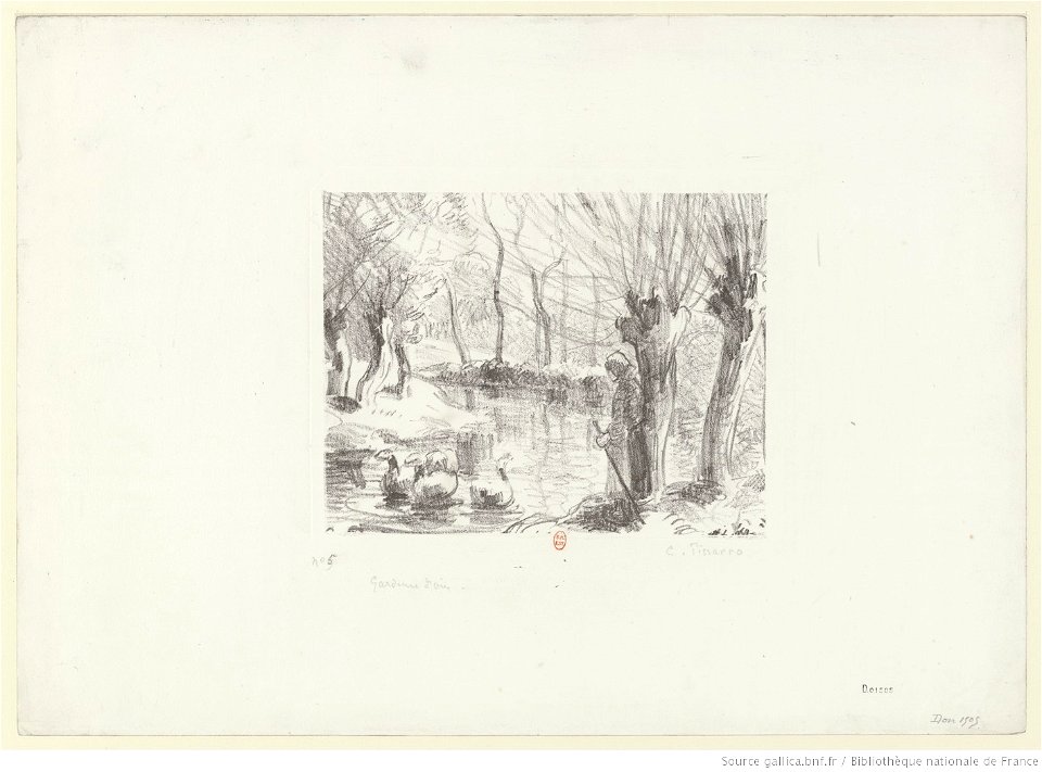 Pissarro - Gardeuse d'oies, btv1b6955299m