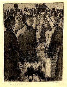 Pissarro - Marché à la volaille, à Gisors, WA1952.6.619