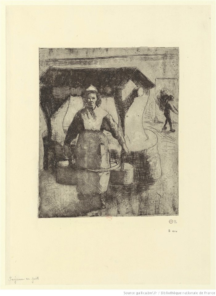 Pissarro - Paysanne au puits, 3e état, btv1b6955239b