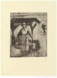 Pissarro - Paysanne au puits, 3e état, btv1b6955239b