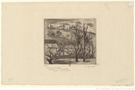 Pissarro - Paysage à l'Hermitage, 2e état, btv1b69551234