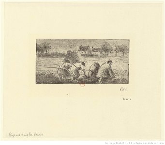 Pissarro - Paysans dans les champs, btv1b6955244n