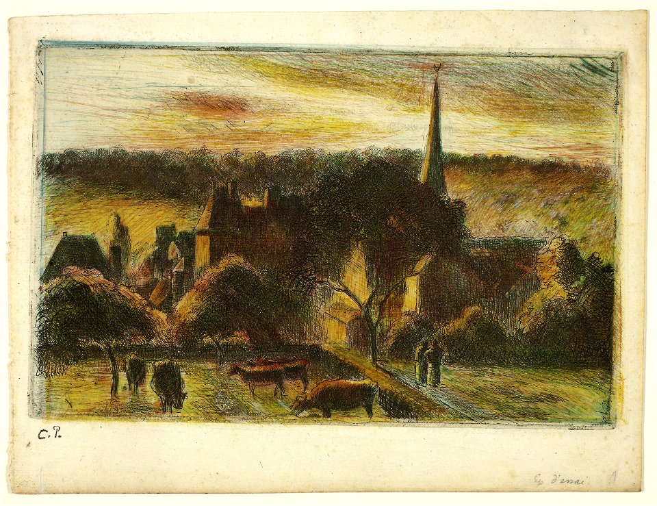 Pissarro - Church and Farm at Éragny, 1971.44