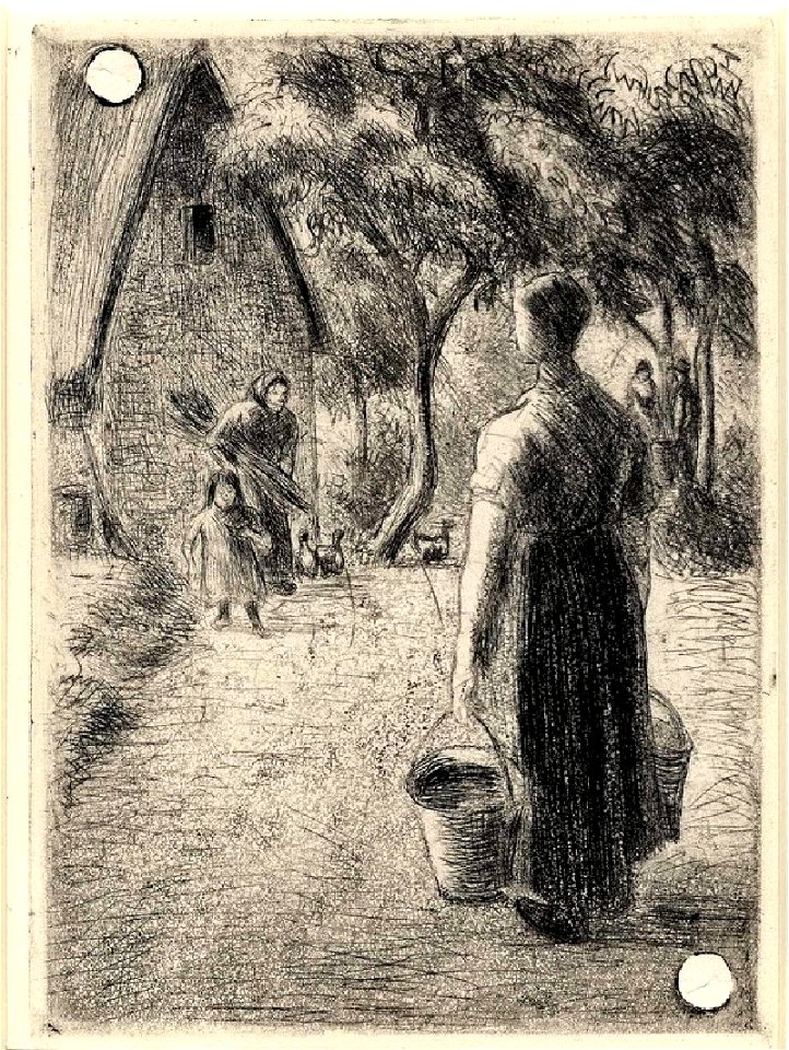Pissarro - Paysanne portant des seaux, WA1955.54.59