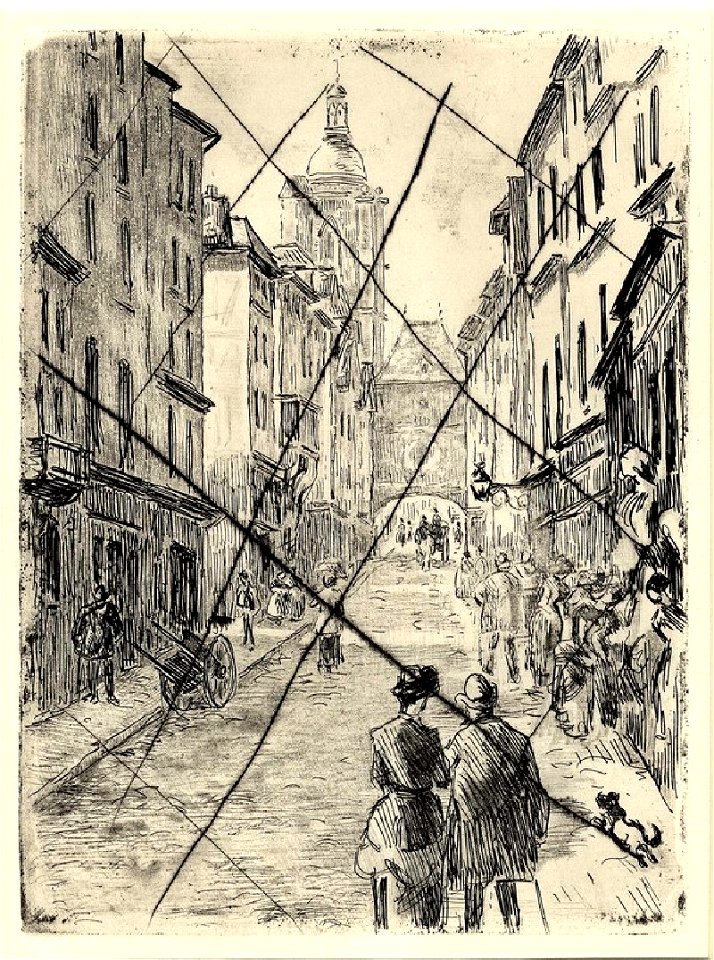 Pissarro - Rue du Gros-Horloge, à Rouen, WA1955.54.36