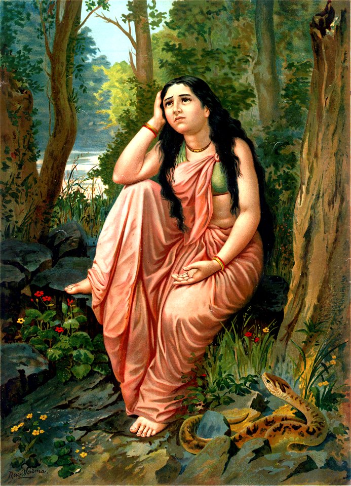 Raja Ravi Varma, Damayanti Vanavasa (Oleograph)
