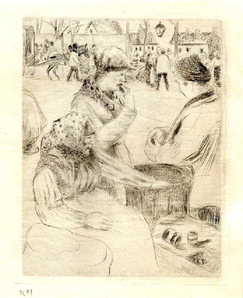 Pissarro - Marchande de Marrons, WA1952.6.508