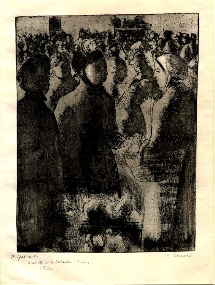 Pissarro - Marché à la volaille, à Gisors, WA1952.6.618