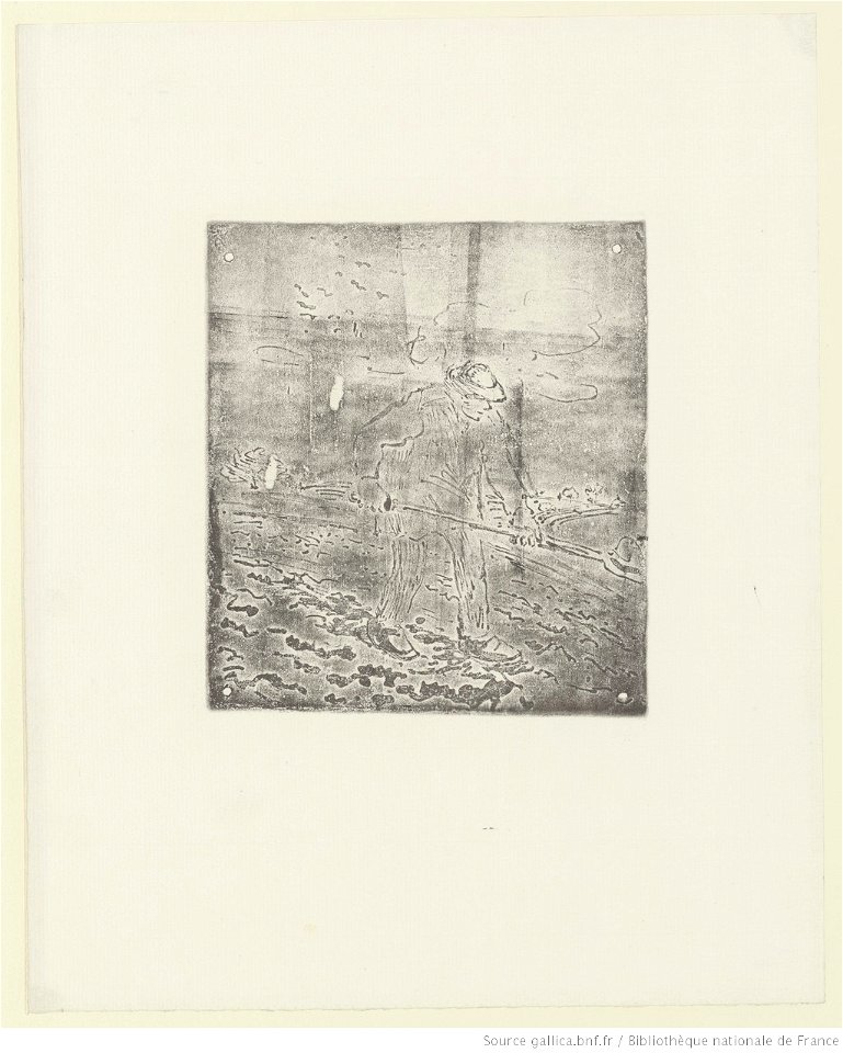 Pissarro - Paysan au travail dans un champ, btv1b6955302n