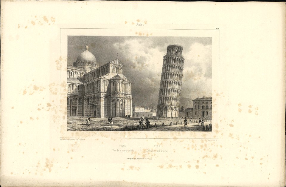Pise Vue de la tour penchée, objectnr A 57905