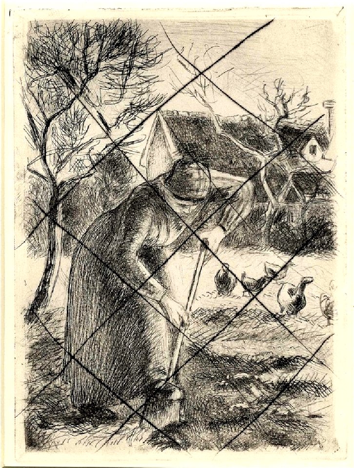 Pissarro - Paysanne bêchant, WA1955.54.67