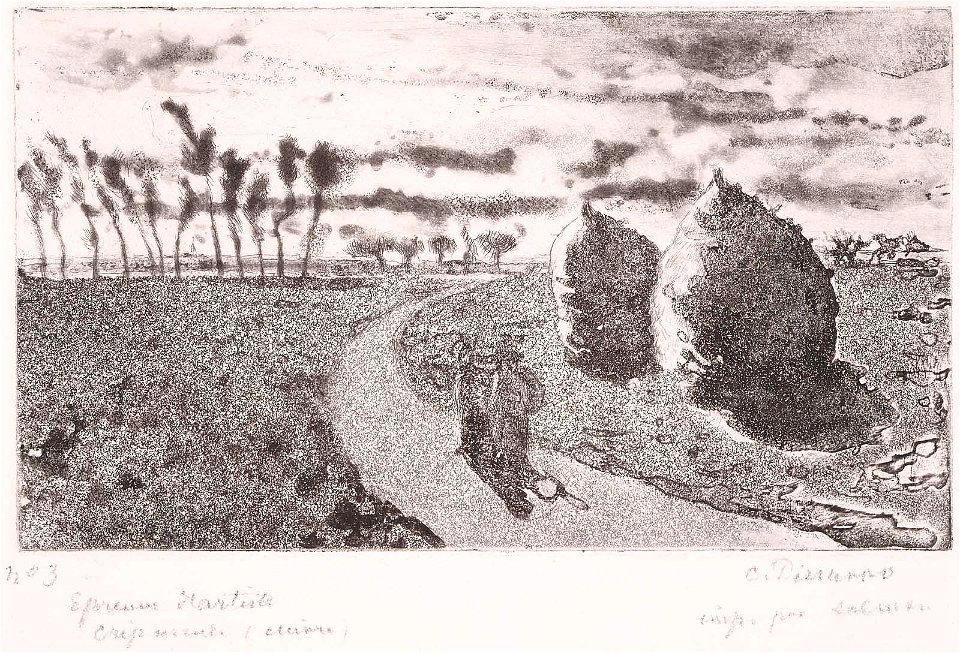Pissarro - Twilight with Haystacks, 1974.533
