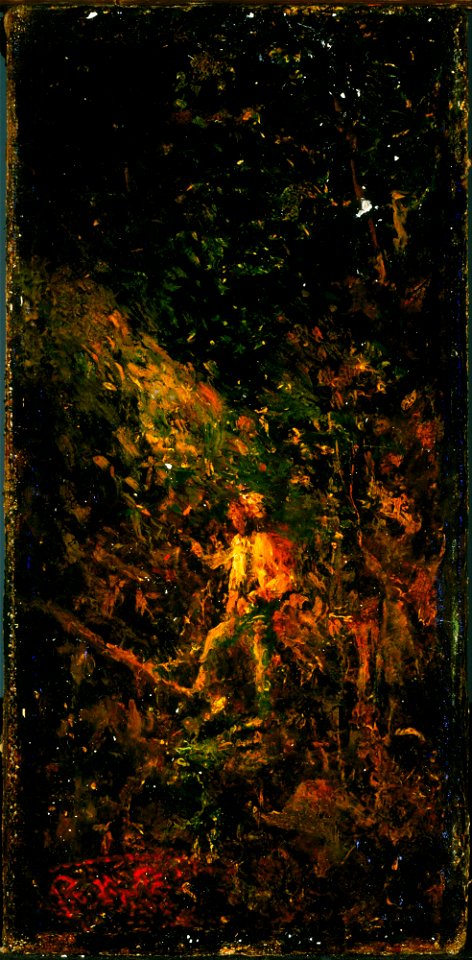 Ralph Albert Blakelock - Figure in a Landscape - Google Art Project