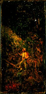 Ralph Albert Blakelock - Figure in a Landscape - Google Art Project