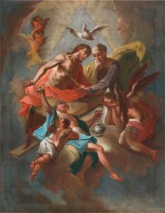 Rakúsky maliar z 18. storočia - Svätá Trojica - M 600 - Ernest Zmeták Art Gallery