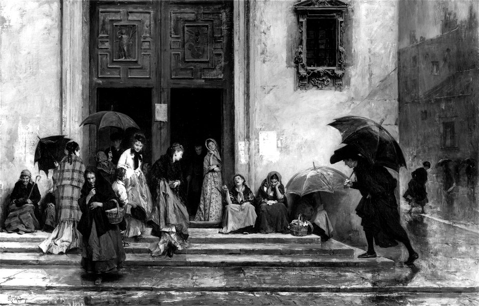 Raimundo de Madrazo y Garreta - Coming Out of Church - Walters 3748