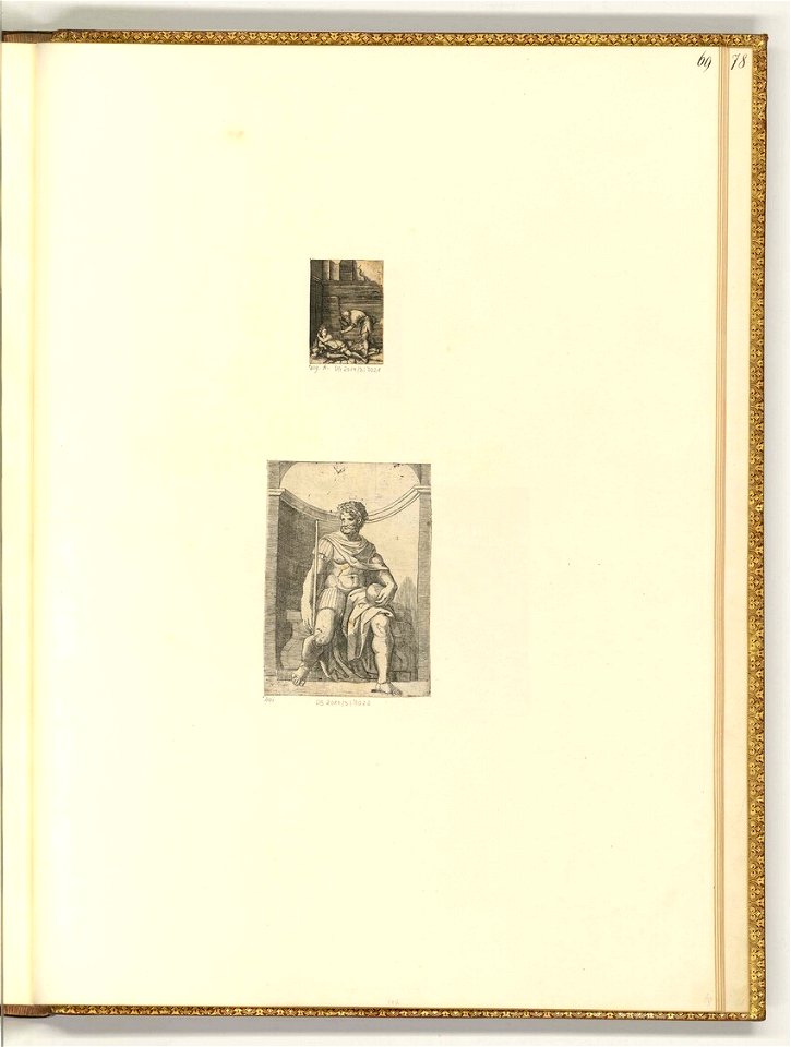 Raimondi - Schäfer und Nymphe; Mann in antikem Gewand, ItI2069