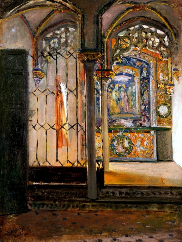 Raimundo de Madrazo y Garreta - Recuerdo de la Capilla del Alcázar de Sevilla - A212 - Hispanic Society of America