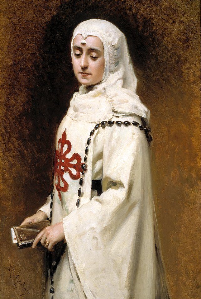 Raimundo de Madrazo. Retrato de María Guerrero en Doña Inés. 1891