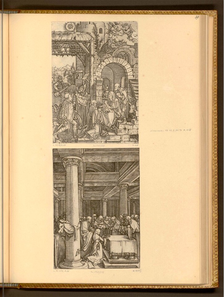 Raimondi - Das Marienleben Die Anbetung der König; Die Darstellung im Tempel, DI1259