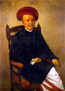 Raja Ravi Varma, Portrait of a Gentleman. Free illustration for personal and commercial use.