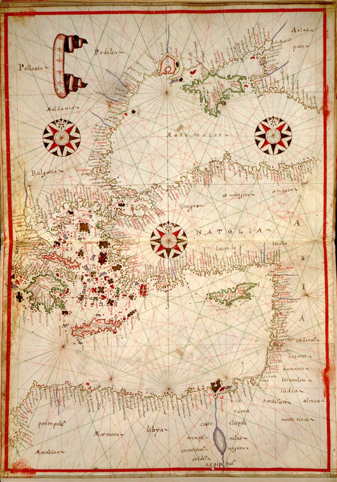 Portolan atlas of the Mediterranean Sea, western Europe, and the northwest coast of Africa LOC 2005634035-1