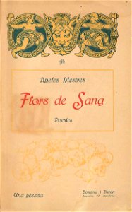 Portada de Flors de sang, de Apeles Mestres (1917)