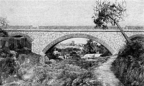 Ponte sul torrente Lumia (xilografia)