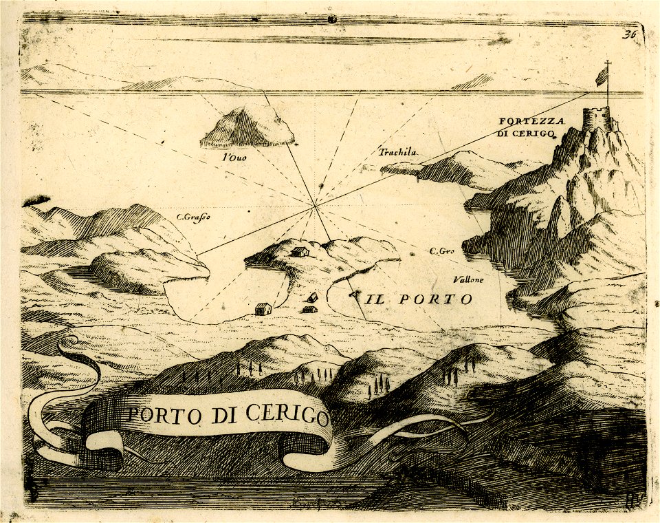 Porto di Cerigo - Coronelli Vincenzo - 1688