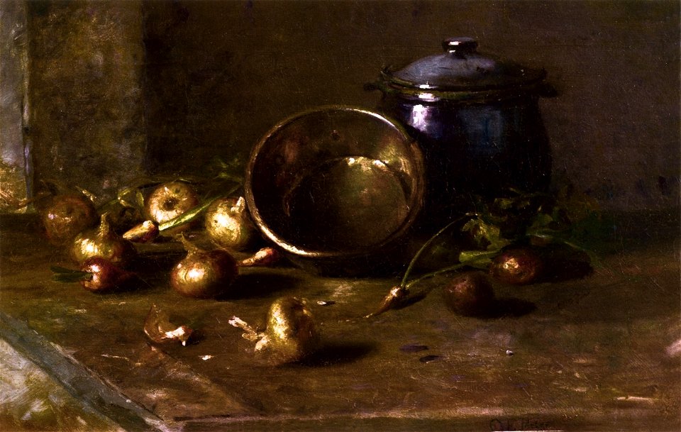 Charles Ethan Porter - Crock, Kettle and Onions (c.1890)
