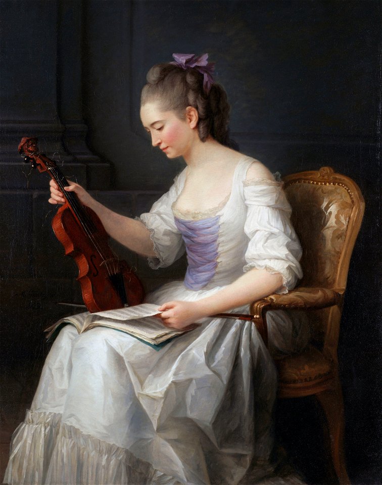 Portait of a violinist (Anne Vallayer-Coster) - Nationalmuseum - 177753FXD