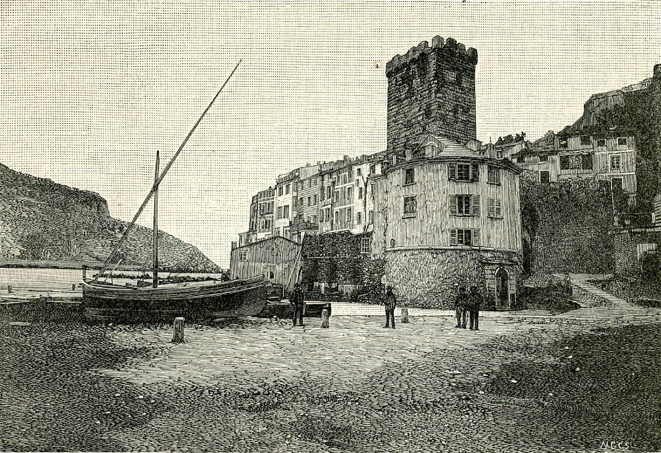 Portovenere Torre xilografia
