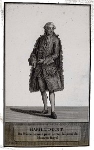 Porteur du manteau Louis XVI Patas06100