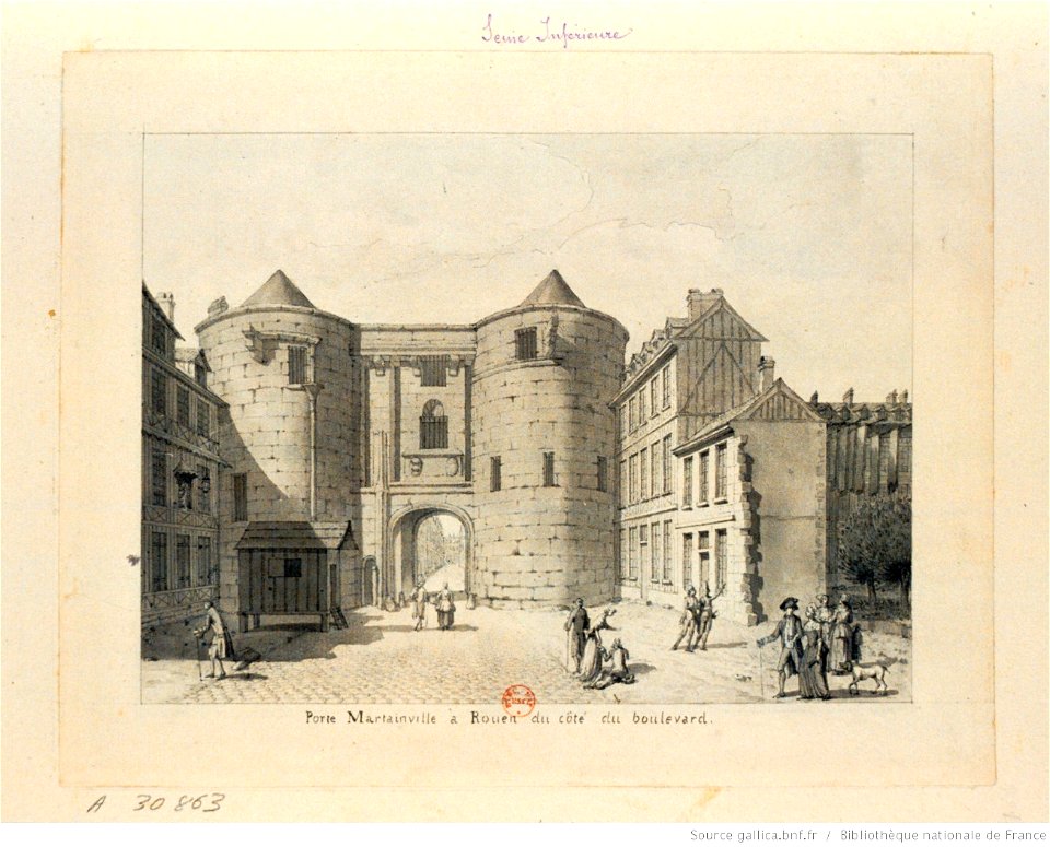 Porte Martainville à Rouen du côté du boulevard
