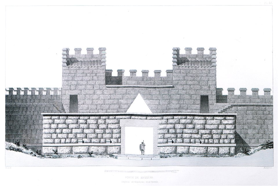 Porte de Messène Façade intérieure restaurée - Blouet Guillaume-abel - 1831
