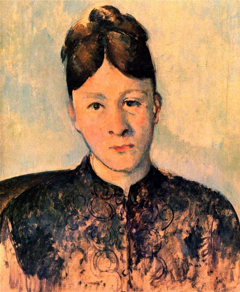 Portrait de Madame Cézanne, par Paul Cézanne, 1885, coll. privée, Yorck