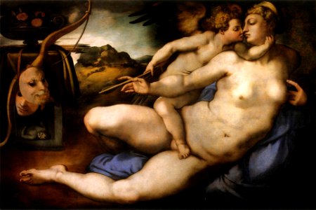 Pontormo, venere e amore da michelangelo, 1533 ca. 01