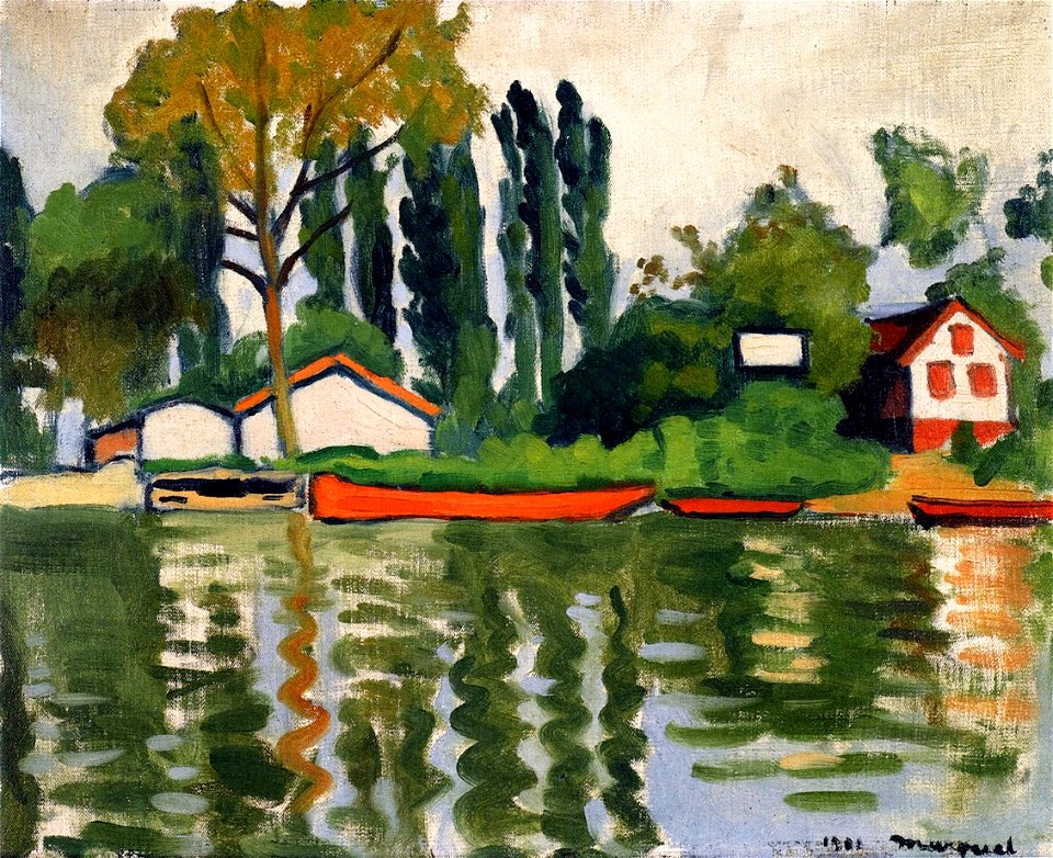 Poplars at Villennes Albert Marquet (1911)