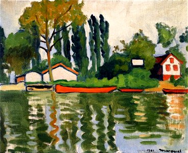 Poplars at Villennes Albert Marquet (1911)