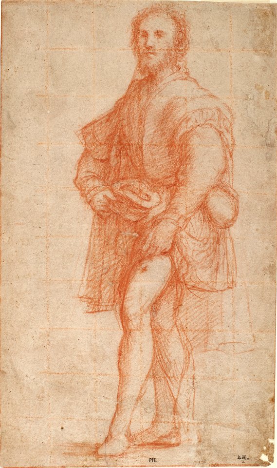 Pordenone (Giovanni Antonio de Sacchis), Standing Satin Roch, Study for the Saint Gothard Altarpiece, ca. 1525-26