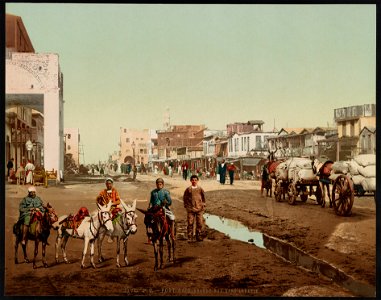 Port Said, grande rue dans l'Arabie LCCN2017656969