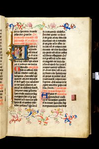 Pontificale Sinte Marie-UBU Hs. 400-f.014r-Wijding van een exorcist door een bisschop