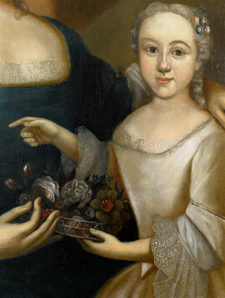 Portrait Barbe-Catherine de Goër de Hervé et sa petite-fille Catherine-Thérèse (détail) (bgw18 1269)