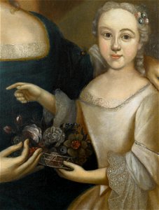 Portrait Barbe-Catherine de Goër de Hervé et sa petite-fille Catherine-Thérèse (détail) (bgw18 1269)