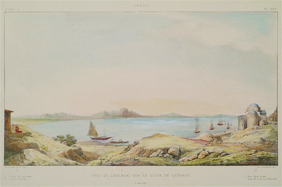 Port de Loutraki sur le golfe de Lepante - Rey Etienne - 1867