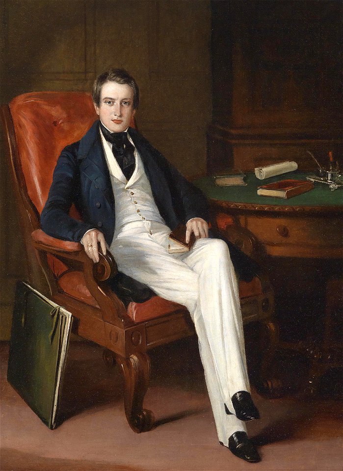 Portrait eines jungen Sammlers c1840