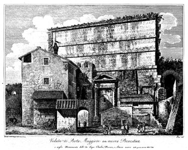 Porta Maggiore by Luigi Rossini (ca. 1850)
