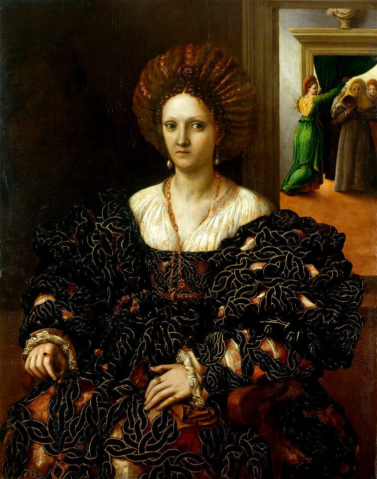 Portrait believed to depict Margherita Paleologo by Giulio Romano